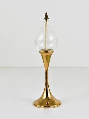 Lampe à huile bougeoir en laiton Mid-Century Freddie Andersen, Danemark, années 1970