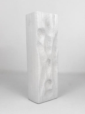 Huge White Relief Op Art Porcelain Vase, Martin Freyer, Rosenthal Germany, 1960s