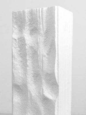 Huge White Relief Op Art Porcelain Vase, Martin Freyer, Rosenthal Germany, 1960s