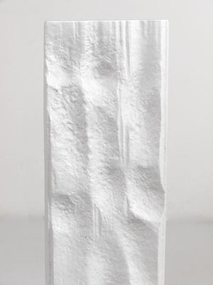 Huge White Relief Op Art Porcelain Vase, Martin Freyer, Rosenthal Germany, 1960s