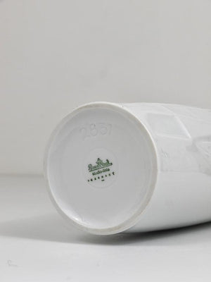 Cuno Fischer Rosenthal Studio-Linie White Relief Op Art Porcelain Vase, 1960s