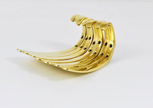 Up to four Mid-Century Brass Wall Coat Hooks by Herta Baller, Austria, 1950s