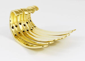 Up to four Mid-Century Brass Wall Coat Hooks by Herta Baller, Austria, 1950s