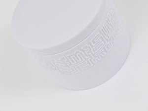 Cuno Fischer Rosenthal Studio-Linie White Relief Op Art Bowl with Lid, 1960s
