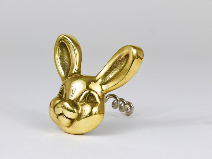 Walter Bosse Rabbit Brass Cork Screw Bottle Opener, Herta Baller, Austria, 1950