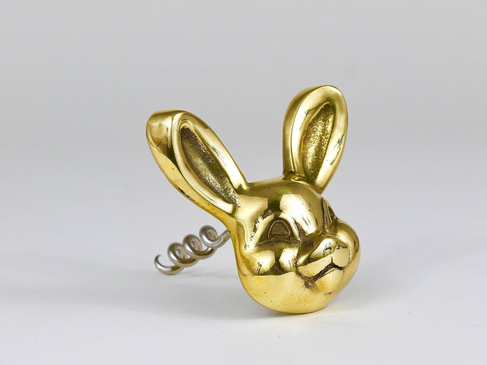 Walter Bosse Rabbit Brass Cork Screw Bottle Opener, Herta Baller, Austria, 1950