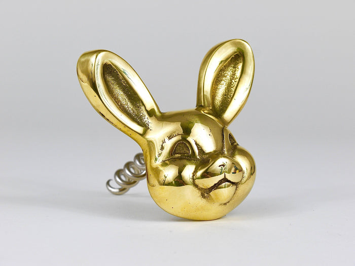Walter Bosse Rabbit Brass Cork Screw Bottle Opener, Herta Baller, Austria, 1950