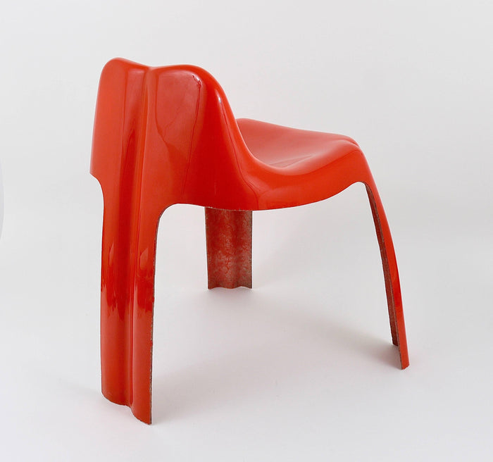 Patrick Gingembre Ginger Orange Fiberglass Chair Ginger, Paulus, France, 1970s