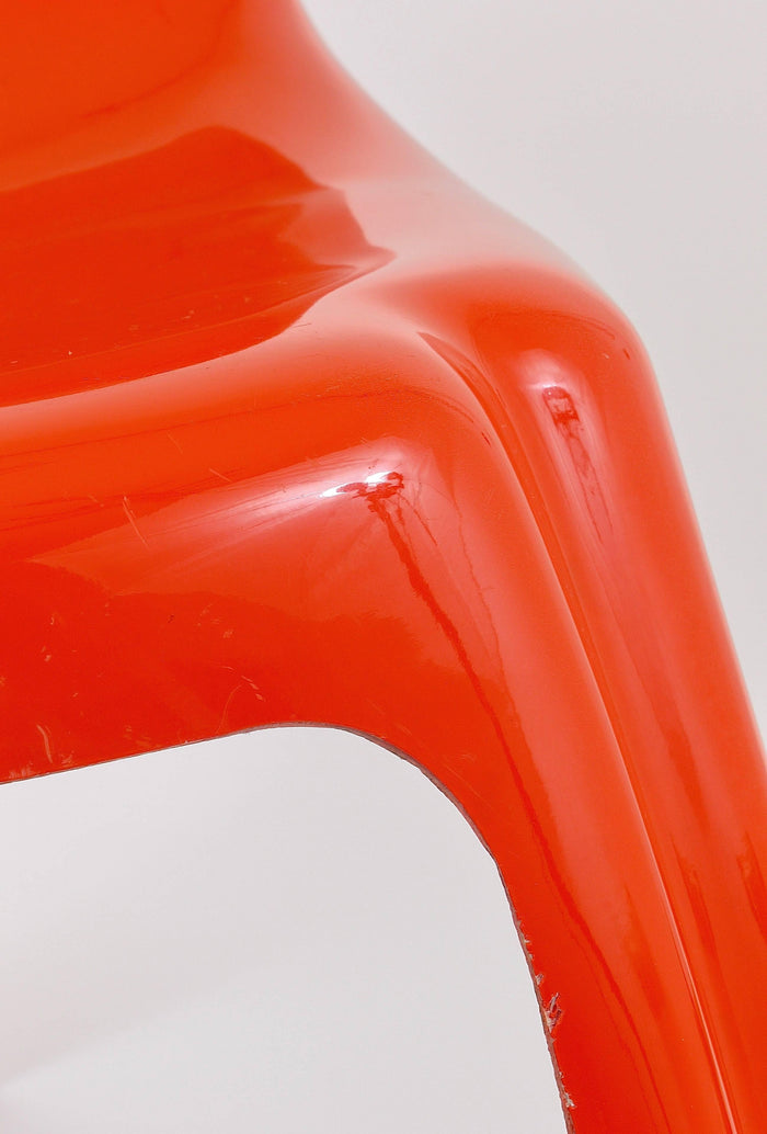 Patrick Gingembre Ginger Orange Fiberglass Chair Ginger, Paulus, France, 1970s
