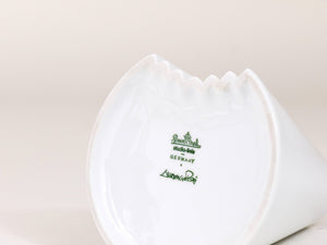 Ambrogio Pozzi Rosenthal White Geometric Op Art Porcelain Vase, Germany, 1980s