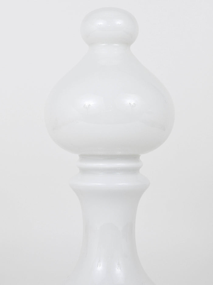 White Ivan Jakes Bishop Chess Lamp, Made of White Glass, Czechoslovakia, 1970s