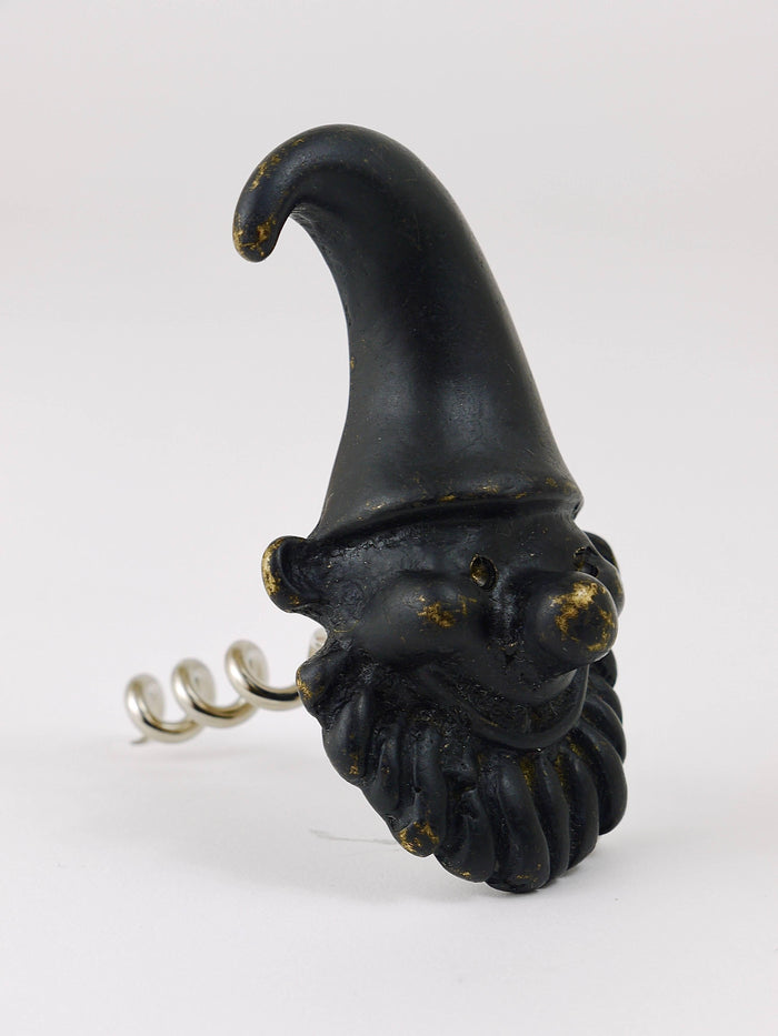 Walter Bosse Dwarf Brass Cork Screw Bottle Opener, Herta Baller, Austria, 1950s