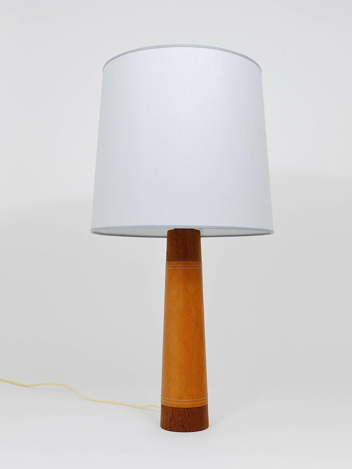Bergboms Sweden Teak & Leather Mid-Century Table or Side Lamp, 1960s