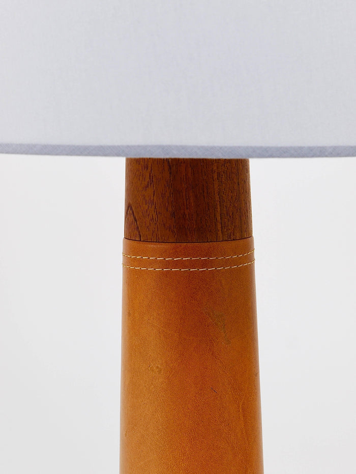 Bergboms Sweden Teak & Leather Mid-Century Table or Side Lamp, 1960s