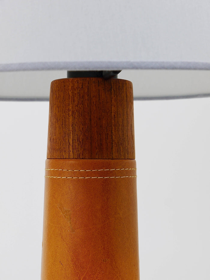 Bergboms Sweden Teak & Leather Mid-Century Table or Side Lamp, 1960s