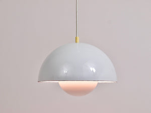 White Verner Panton Flowerpot Pendant Lamp, Louis Poulsen, Denmark, 1969