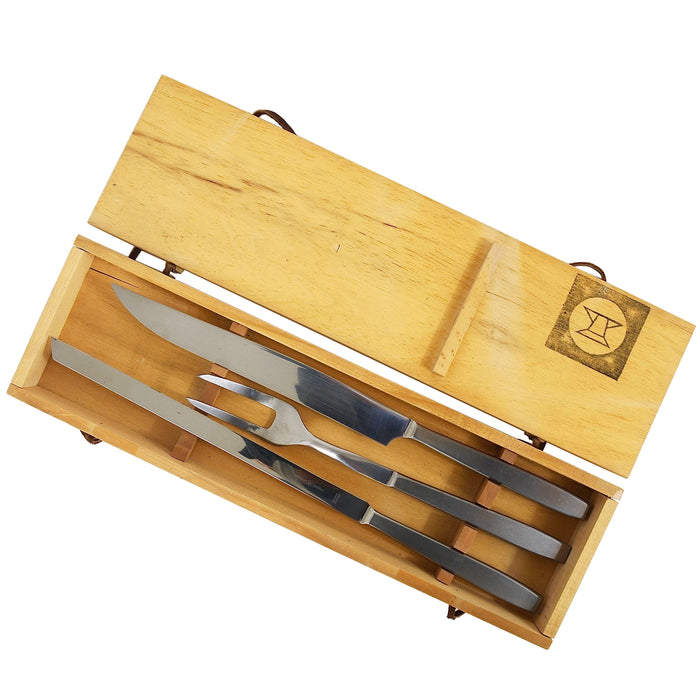 Boxed Helmut Alder Amboss 2050 Carving Knives and Fork, Austria, 1950s