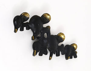 Walter Bosse Elephant Brass Key Hanger by Herta Baller, Austria, 1950s