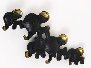 Walter Bosse Elephant Brass Key Hanger by Herta Baller, Austria, 1950s