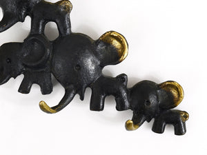 Walter Bosse Elephant Brass Key Hanger by Herta Baller, Austria, 1950s