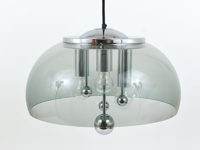 Doria Midcentury Space Age Globe Pendant Lamp, Germany, 1970s