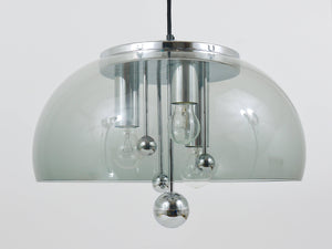 Doria Midcentury Space Age Globe Pendant Lamp, Germany, 1970s