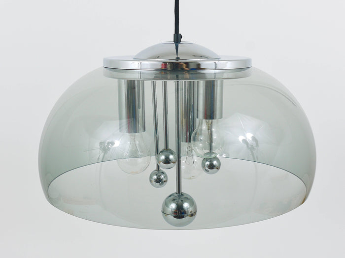 Doria Midcentury Space Age Globe Pendant Lamp, Germany, 1970s