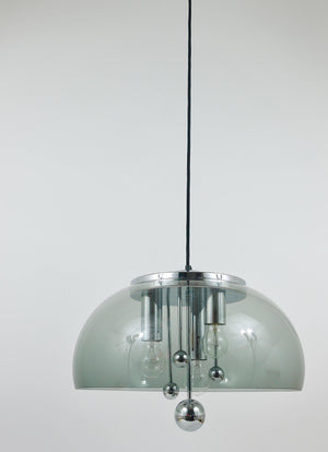 Doria Midcentury Space Age Globe Pendant Lamp, Germany, 1970s