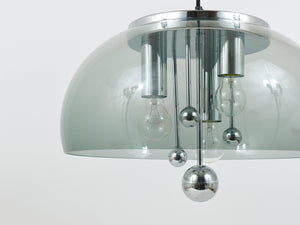 Doria Midcentury Space Age Globe Pendant Lamp, Germany, 1970s
