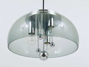 Doria Midcentury Space Age Globe Pendant Lamp, Germany, 1970s