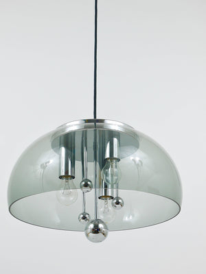 Doria Midcentury Space Age Globe Pendant Lamp, Germany, 1970s