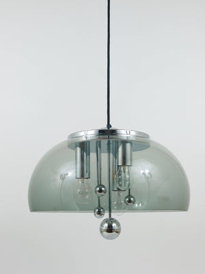 Doria Midcentury Space Age Globe Pendant Lamp, Germany, 1970s