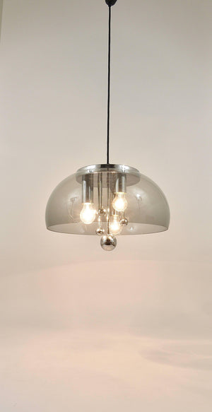 Doria Midcentury Space Age Globe Pendant Lamp, Germany, 1970s