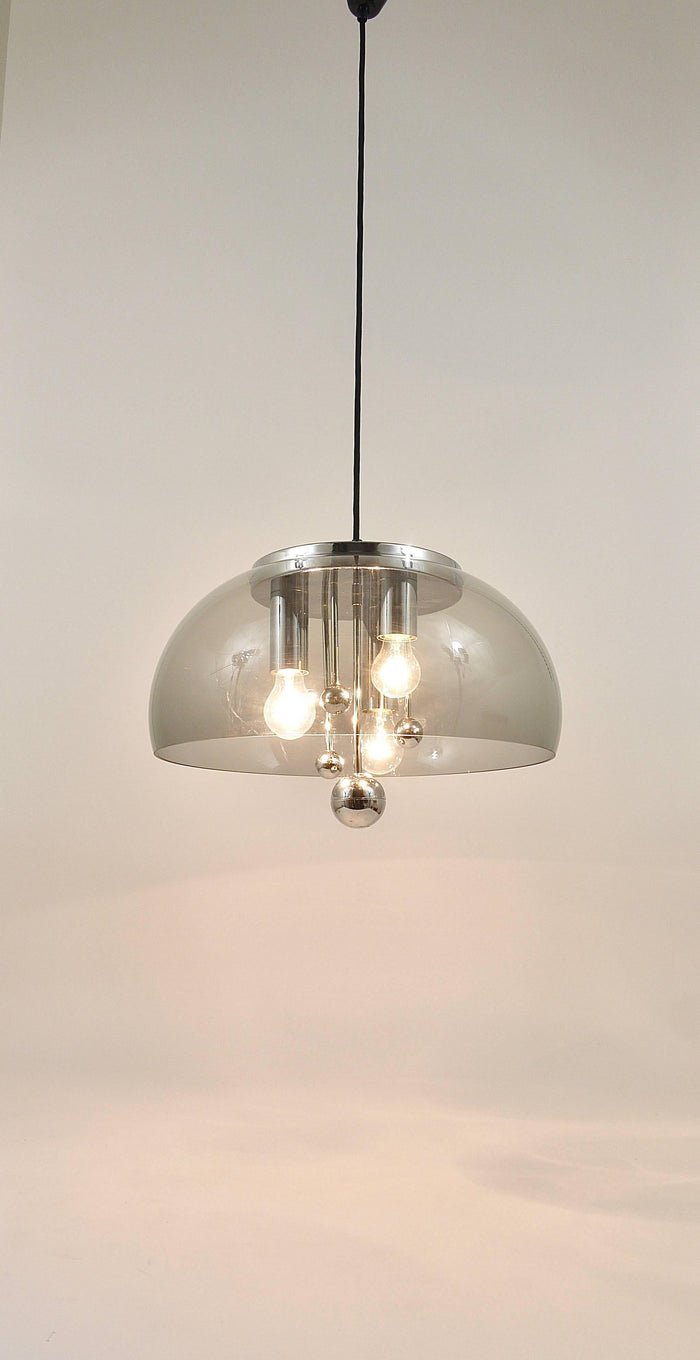 Doria Midcentury Space Age Globe Pendant Lamp, Germany, 1970s