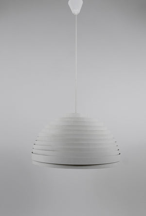 1960s Panton Style "Dynamic" Lamella Ring Pendant Moon Lamp by Vest, Austria