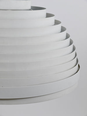 1960s Panton Style "Dynamic" Lamella Ring Pendant Moon Lamp by Vest, Austria