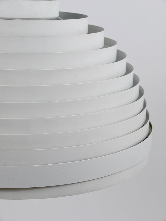 1960s Panton Style "Dynamic" Lamella Ring Pendant Moon Lamp by Vest, Austria