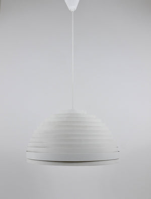 1960s Panton Style "Dynamic" Lamella Ring Pendant Moon Lamp by Vest, Austria