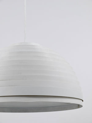 1960s Panton Style "Dynamic" Lamella Ring Pendant Moon Lamp by Vest, Austria