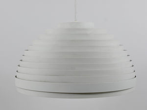 1960s Panton Style "Dynamic" Lamella Ring Pendant Moon Lamp by Vest, Austria