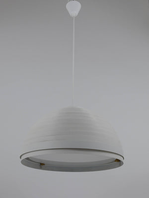 1960s Panton Style "Dynamic" Lamella Ring Pendant Moon Lamp by Vest, Austria