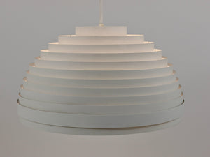 1960s Panton Style "Dynamic" Lamella Ring Pendant Moon Lamp by Vest, Austria