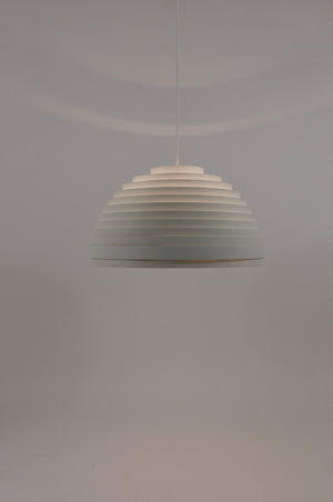 1960s Panton Style "Dynamic" Lamella Ring Pendant Moon Lamp by Vest, Austria