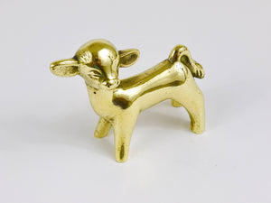 Walter Bosse Midcentury Baby Cow Brass Figurine, Herta Baller, Austria, 1950s