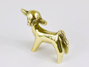Walter Bosse Midcentury Baby Cow Brass Figurine, Herta Baller, Austria, 1950s
