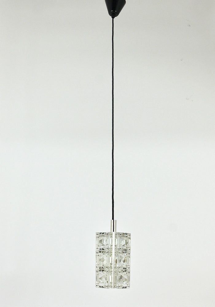 Bakalowits Vienna, Up to Three Faceted Crystal Pendant Lamps, Austria, 1960s