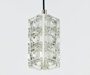 Bakalowits Vienna, Up to Three Faceted Crystal Pendant Lamps, Austria, 1960s