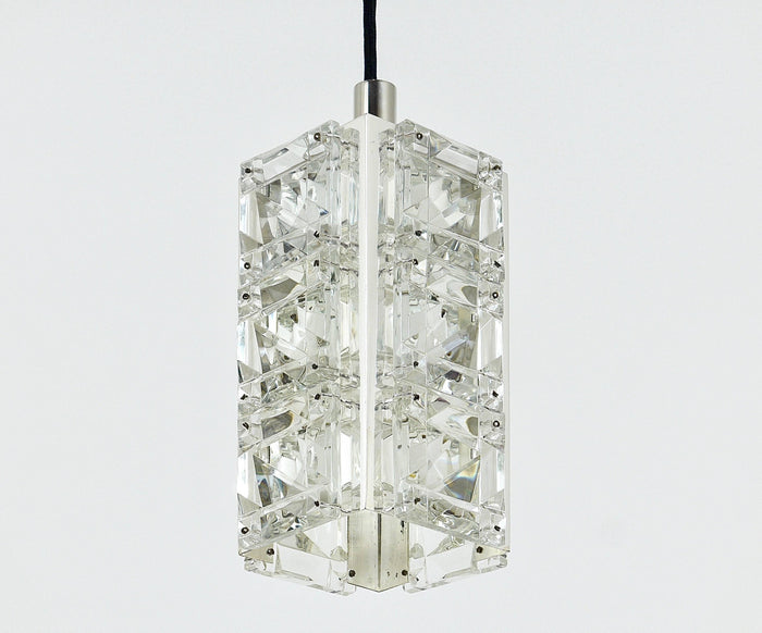Bakalowits Vienna, Up to Three Faceted Crystal Pendant Lamps, Austria, 1960s