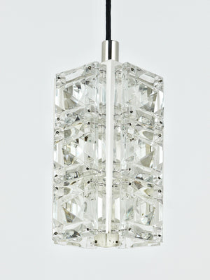 Bakalowits Vienna, Up to Three Faceted Crystal Pendant Lamps, Austria, 1960s