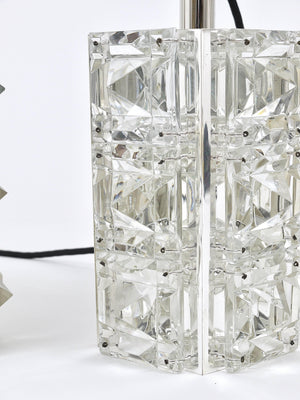 Bakalowits Vienna, Up to Three Faceted Crystal Pendant Lamps, Austria, 1960s